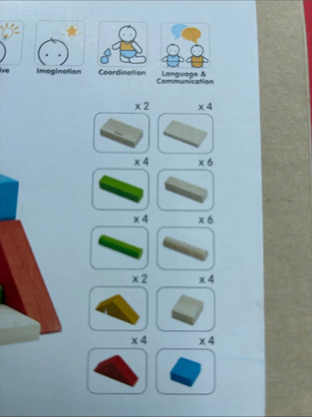 Plan Toys - COLORFUL UNIT BLOCKS (incomplete…32, not 40 blocks)